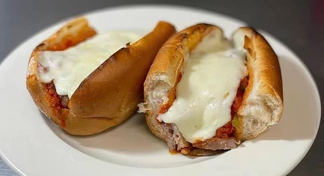 Sausage Meatballs Parm Hero.